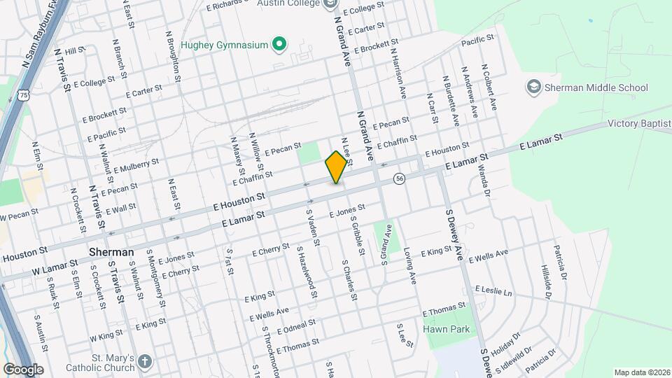 1217 E Lamar St Mapa y Detalles de la Ubicación