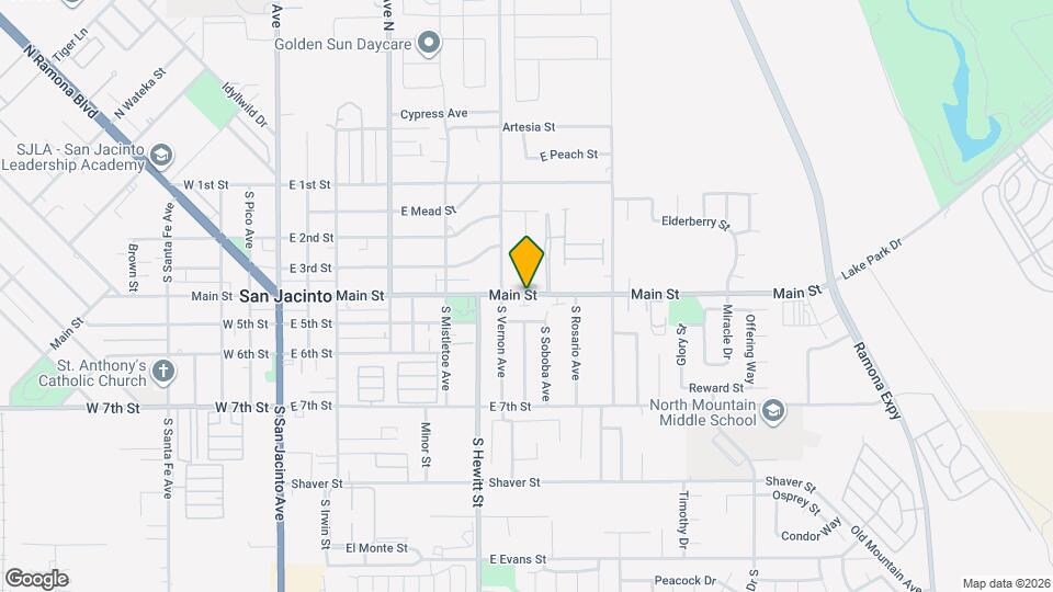 San Jacinto Senior Apartments Map and Location Details