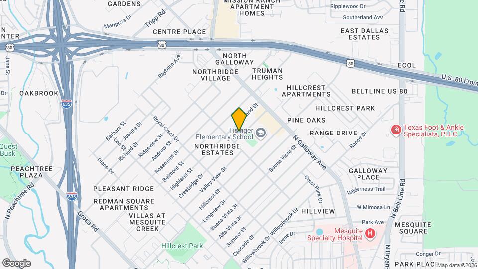 1715 Crestridge Dr Mapa y Detalles de la Ubicación