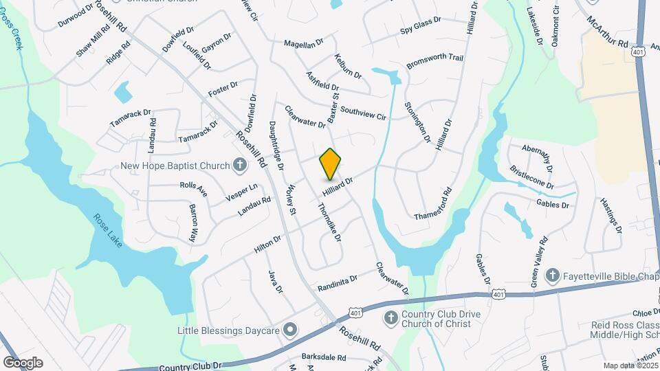 606 Hilliard Dr Map and Location Details
