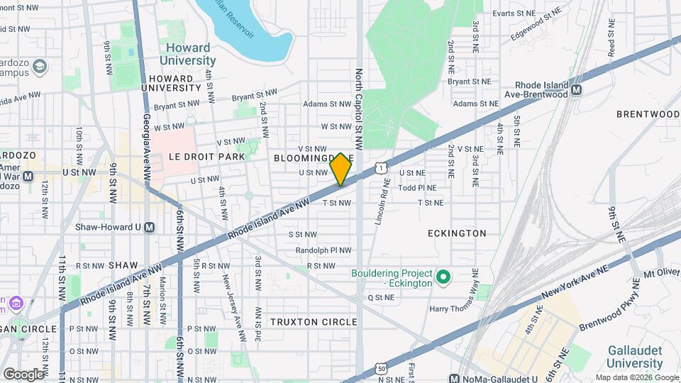 36 Rhode Island Ave NW Map and Location Details