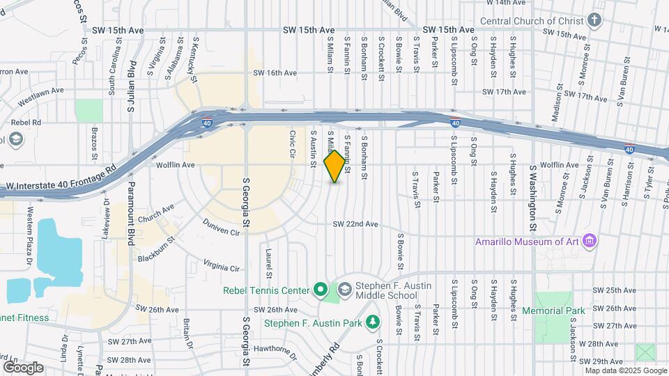 2013 S Milam St Map and Location Details