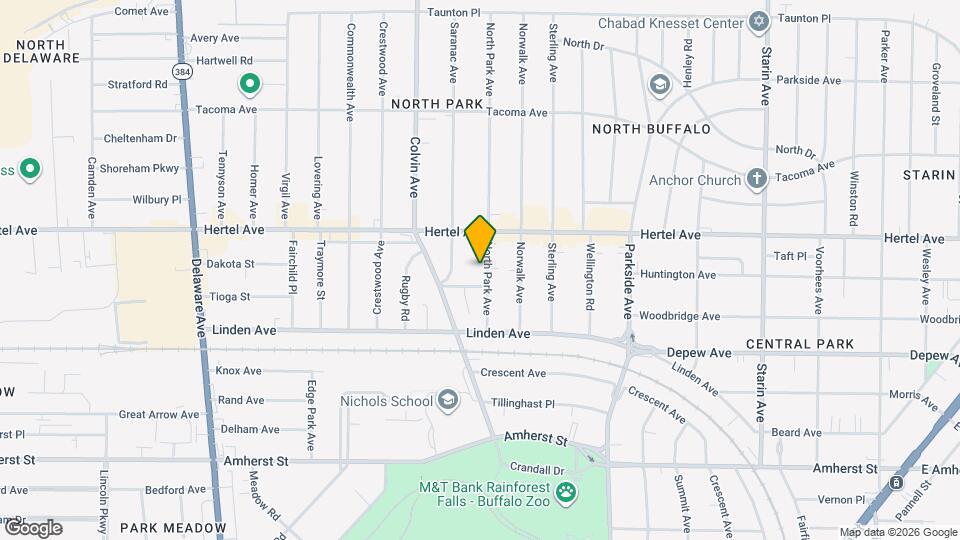 68 North Park Ave Map and Location Details