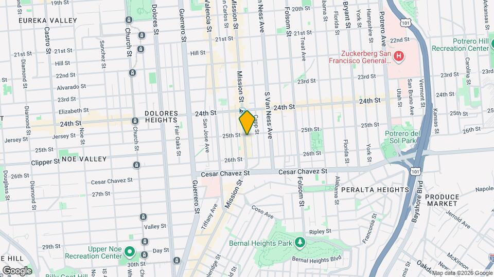 2903 Mission St, Unit APT 1 Map and Location Details