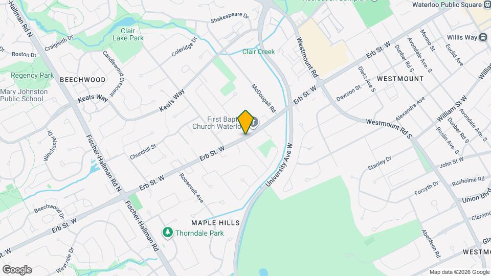 312 Erb St. W Map and Location Details