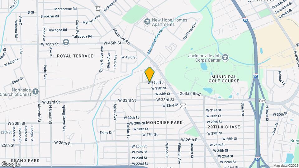 1616 36th St Map and Location Details