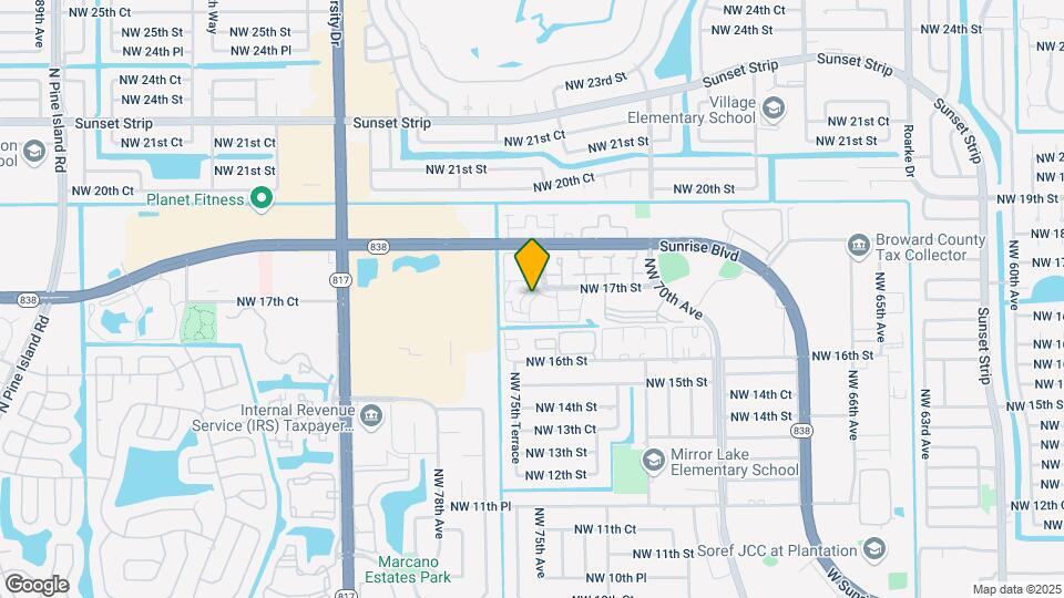 7480 NW 17th St Map and Location Details