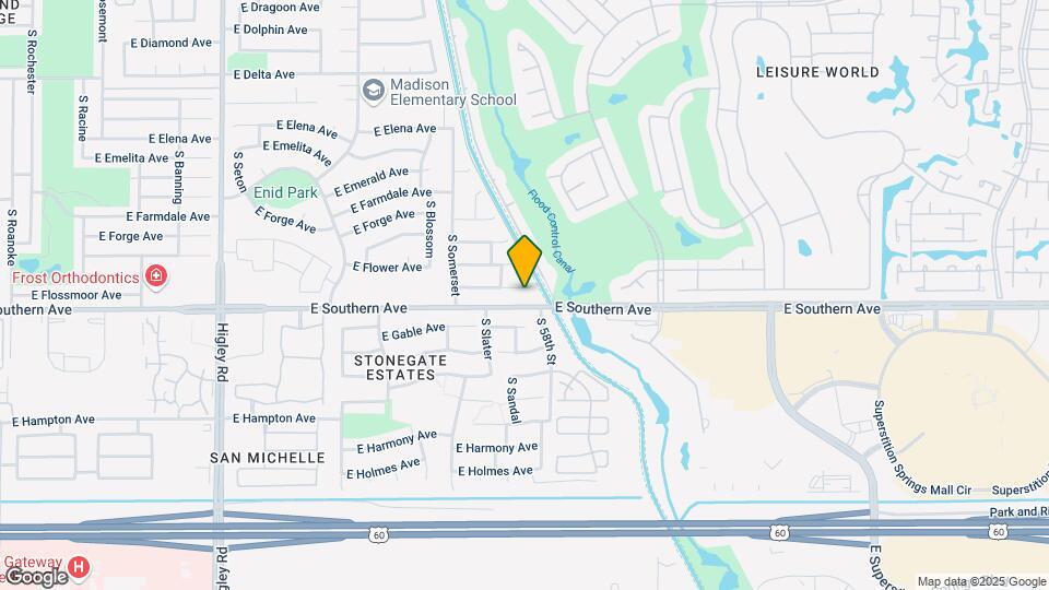 5743 E Flossmoor Cir Map and Location Details