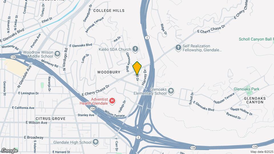 503 Hill Dr, Unit half Map and Location Details