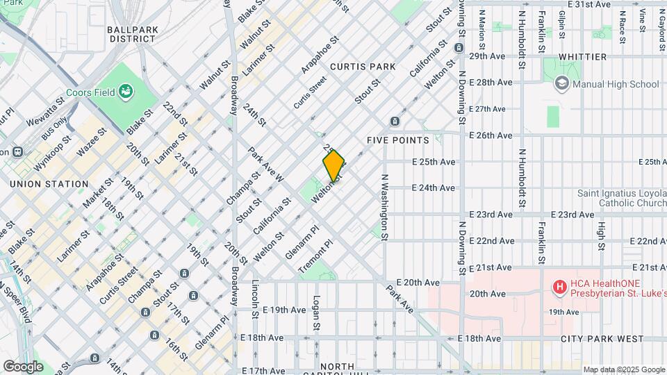 2400 Welton St Map and Location Details