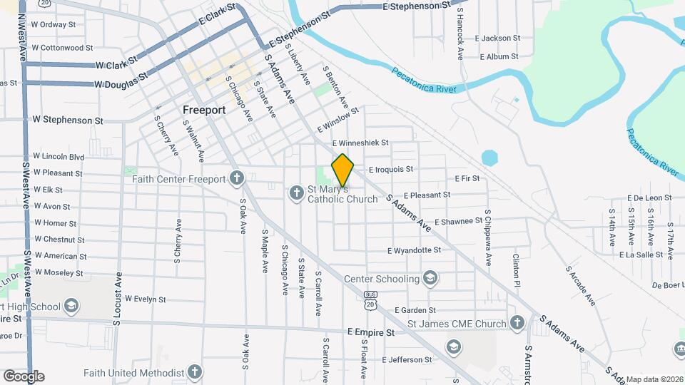311 E Pleasant St Map and Location Details
