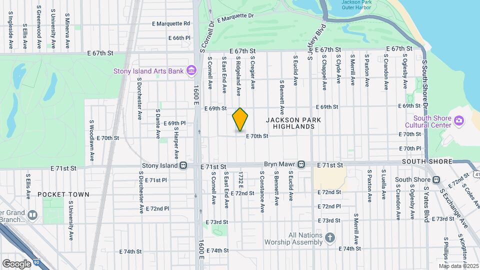 1720 E 70th St Map and Location Details