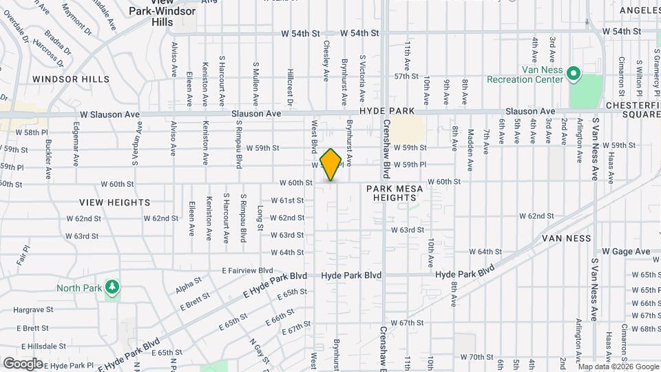 3536 1/2 W 60th St Map and Location Details