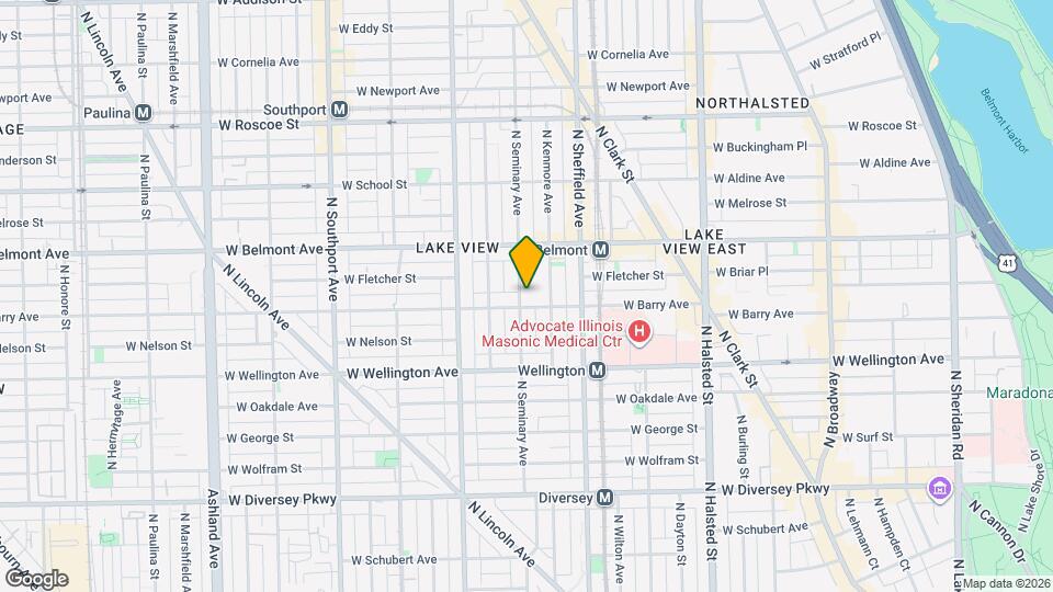 3111 N Seminary Ave, Unit 3S Map and Location Details