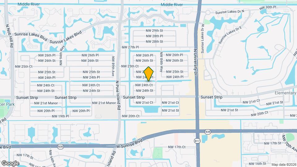 8571 NW 24th Ct Map and Location Details
