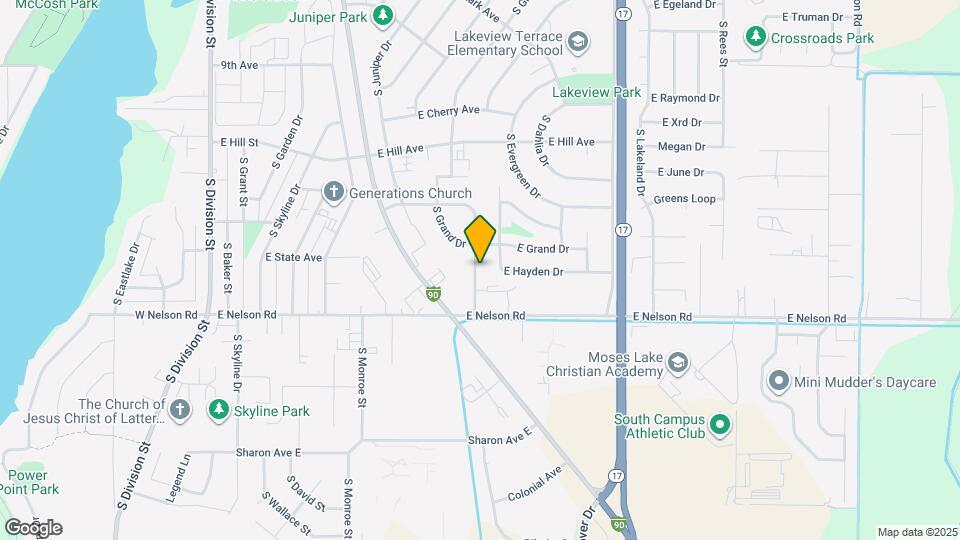 1117 S Alderwood Dr Map and Location Details