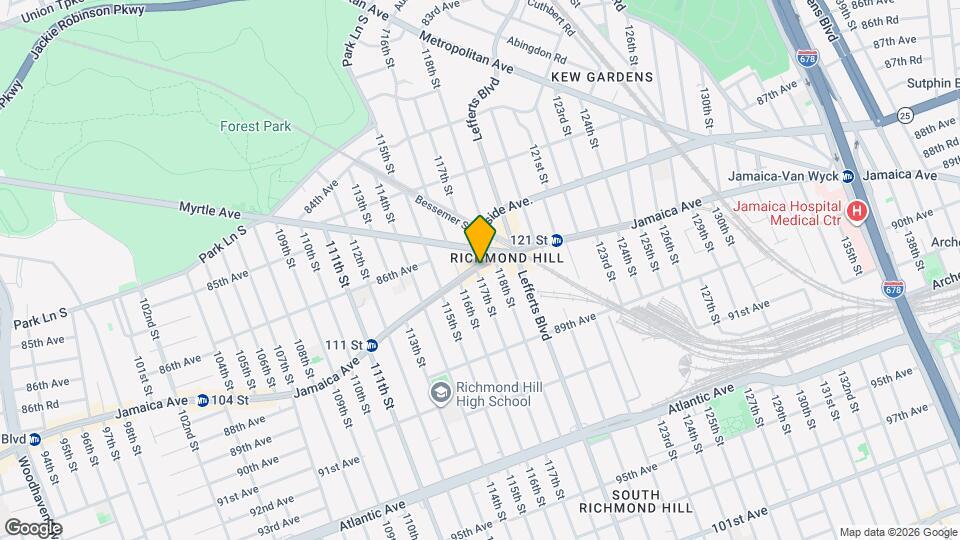11702 Jamaica Ave Mapa y Detalles de la Ubicación