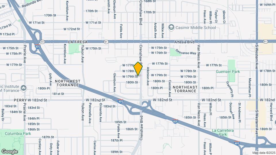 17901 Crenshaw Blvd Map and Location Details