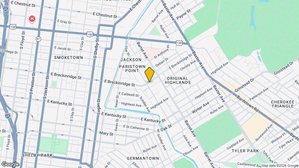 1202 E Breckinridge St Map and Location Details