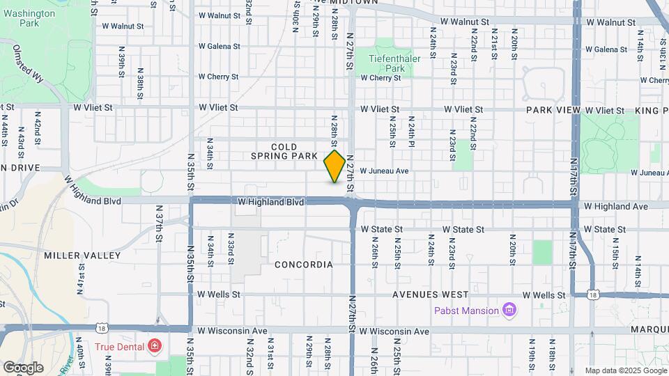 2736 W Highland Blvd Map and Location Details