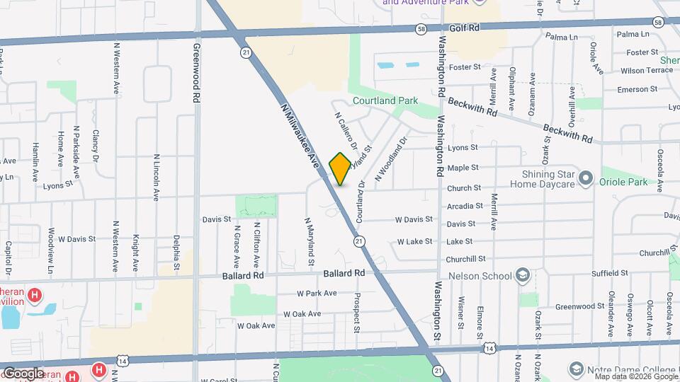 9201 N Milwaukee Ave Map and Location Details