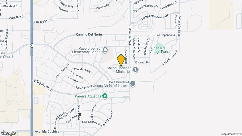 5125 Camino De Arena Map and Location Details
