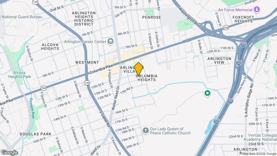 1208 S Cleveland St Map and Location Details