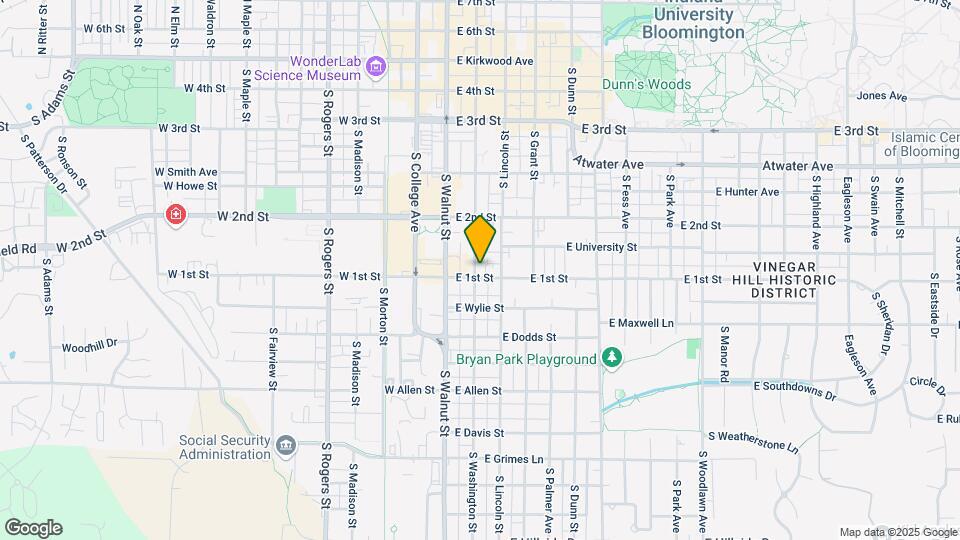 553 S Washington St Map and Location Details