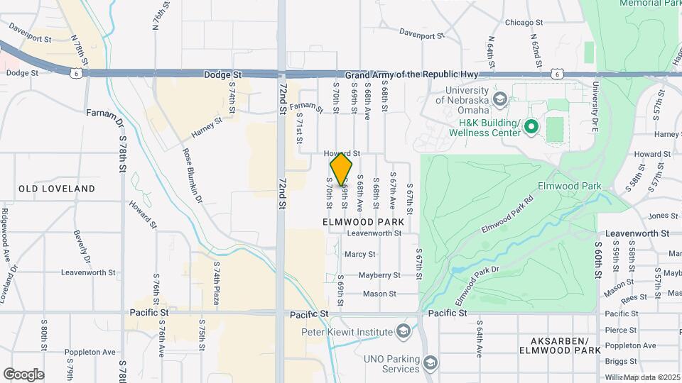 640 S 69th St Map and Location Details