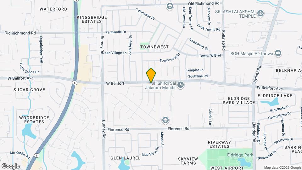 10603 Highland Woods Dr Map and Location Details