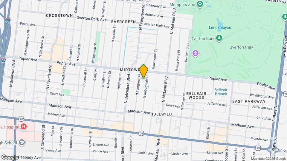 156 N Auburndale St Mapa y Detalles de la Ubicación