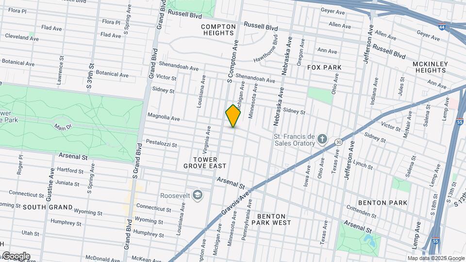 3130 Magnolia Ave Map and Location Details