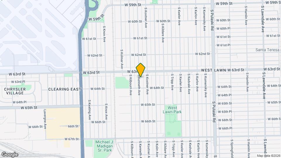 6327 S Kenneth Ave Mapa y Detalles de la Ubicación