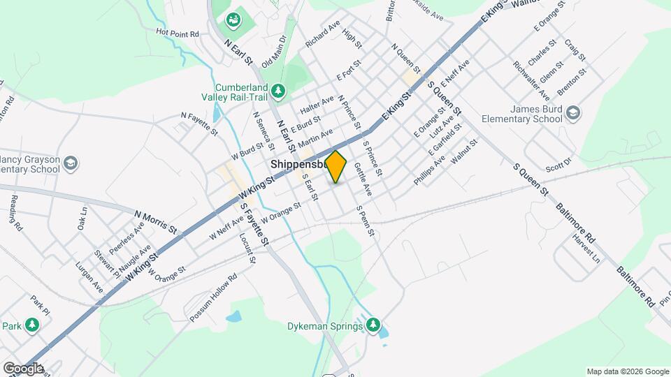 26 E Orange St Map and Location Details