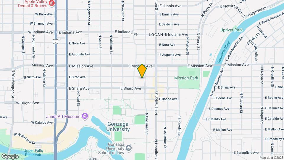 1321 N Cincinnati St Mapa y Detalles de la Ubicación