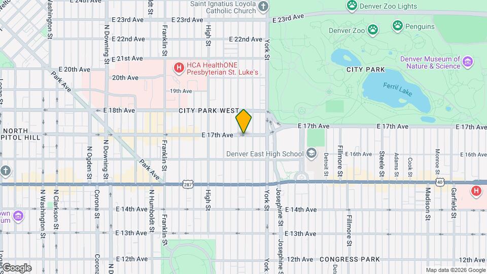2124 E 17th Ave Mapa y Detalles de la Ubicación
