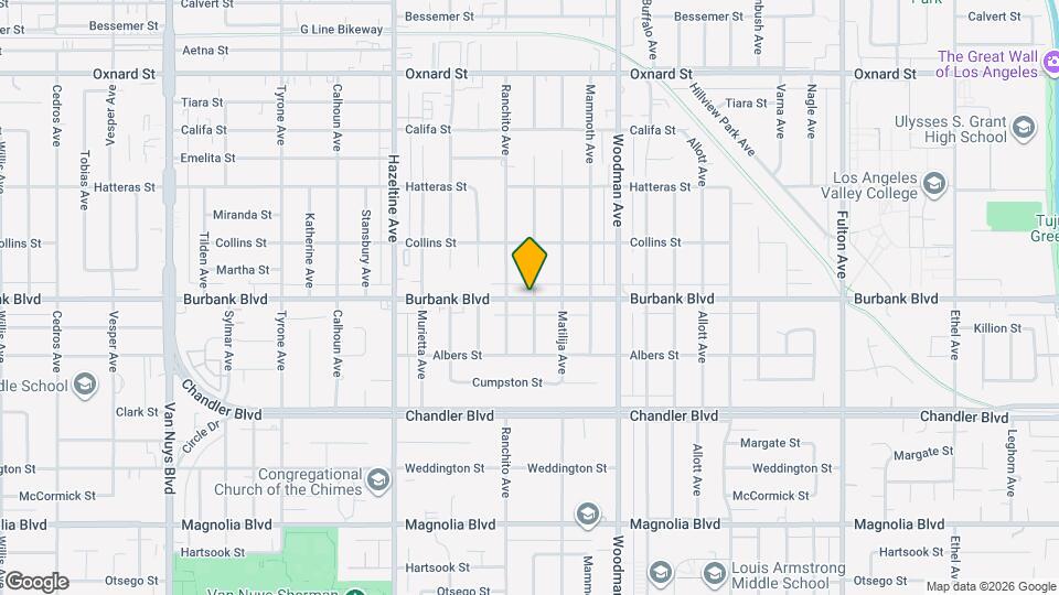 13841 Burbank Blvd Map and Location Details