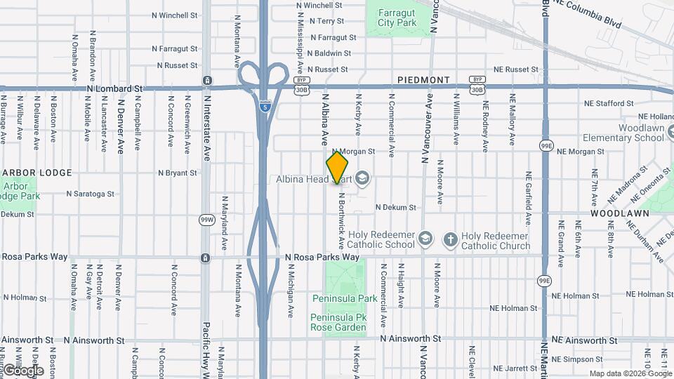 6931 N Borthwick Ave Map and Location Details