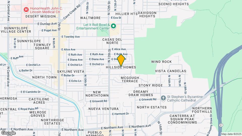 1308 E Seldon Ln Map and Location Details