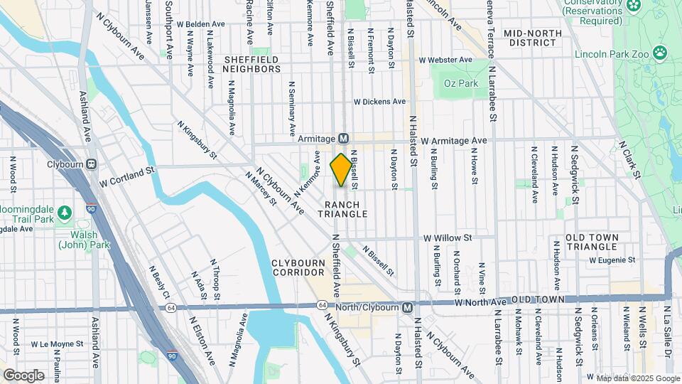 1875 N Sheffield Ave, Unit A Mapa y Detalles de la Ubicación