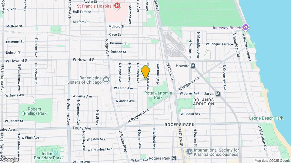 7420 N Winchester Ave Map and Location Details