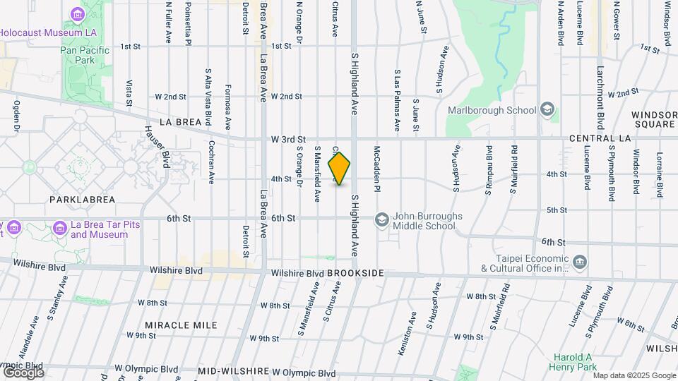 418 S Citrus Ave Map and Location Details