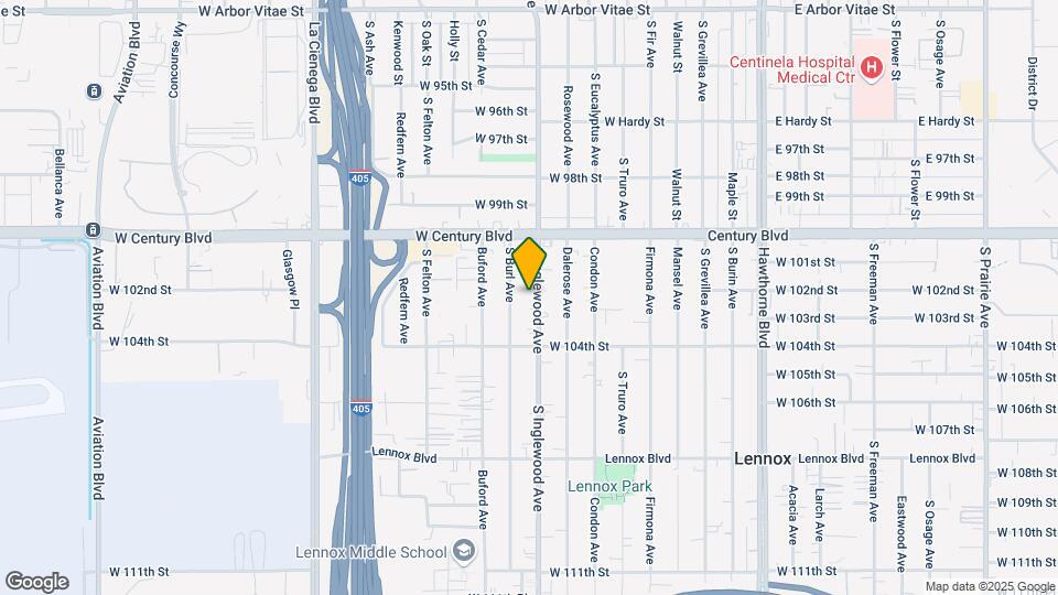 10209-10211 S Inglewood Ave Mapa y Detalles de la Ubicación