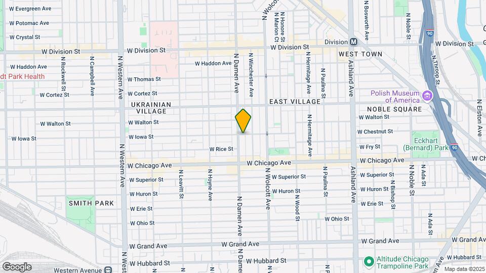 859 N Damen Map and Location Details