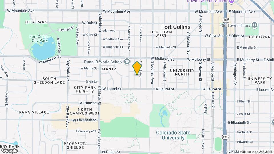 615 S Grant Ave, Unit Back Mapa y Detalles de la Ubicación