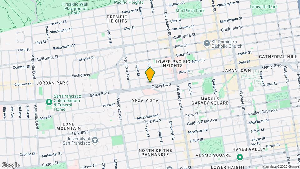2416 Geary Blvd Map and Location Details