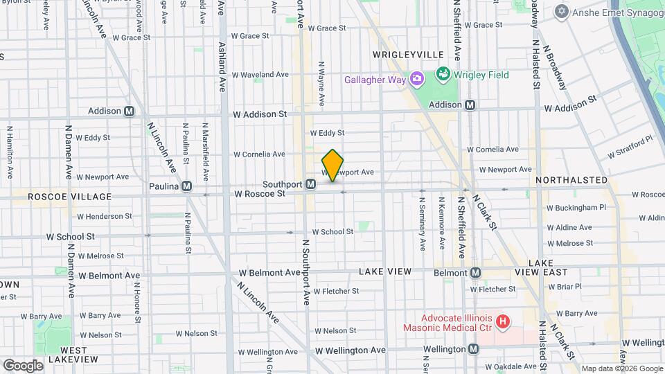 1314 W Roscoe St, Unit M00H Map and Location Details