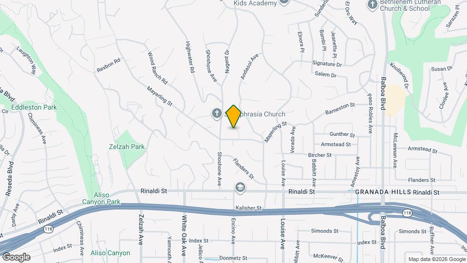 11761 Encino Ave Map and Location Details