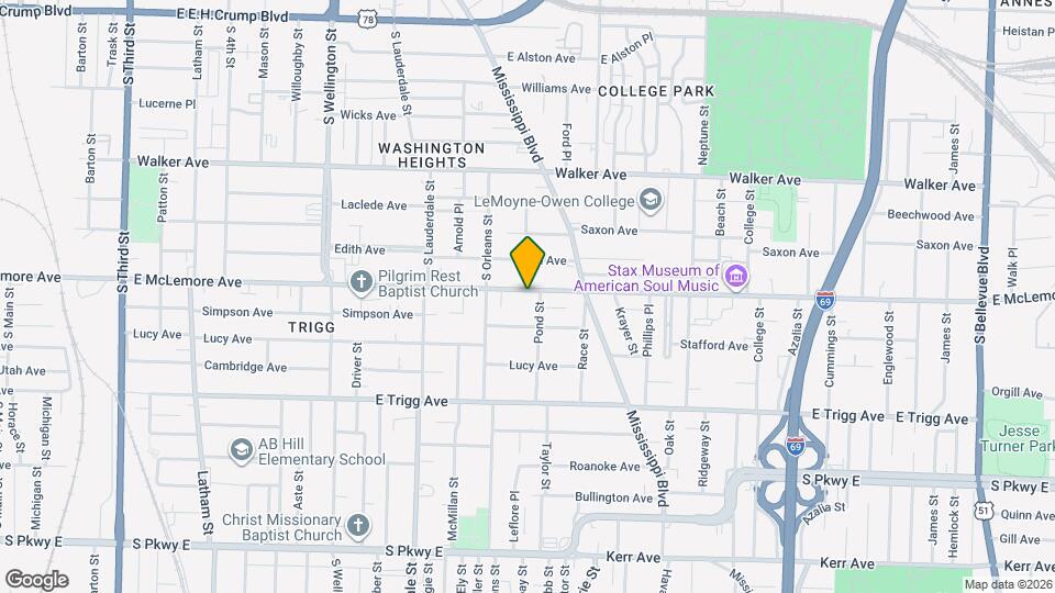683 E McLemore Ave Map and Location Details