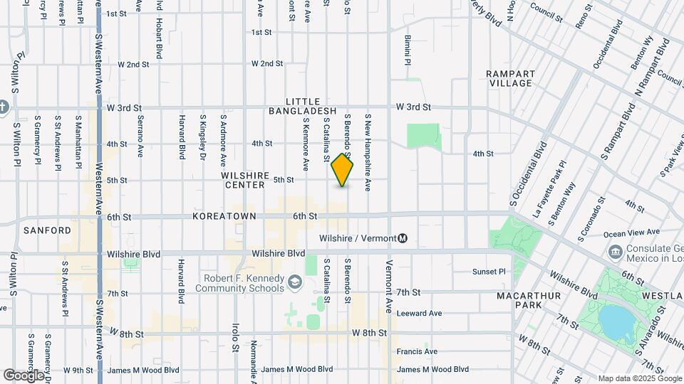 525 S Berendo St Map and Location Details